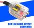 2 PCS Car High Frequency to Low Frequency Output Converter, Speaker Output to RCA Line Control Audio Signal Adapter, CD Player High and Low Modifi...
