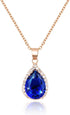Linawe Crystal Chain Necklace for Women Trendy, Statement Diamond Pendant, Cubic Zirconia Summer Beach Boho Jewelry Set, 14K Gold/Rose Gold/Silver...