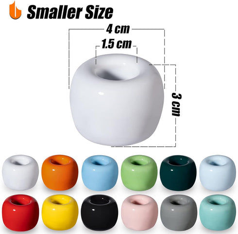 Urbanstrive Sleek Mini Ceramics Toothbrush Holder Stand for Bathroom Vanity Countertops (1-Pack White)...