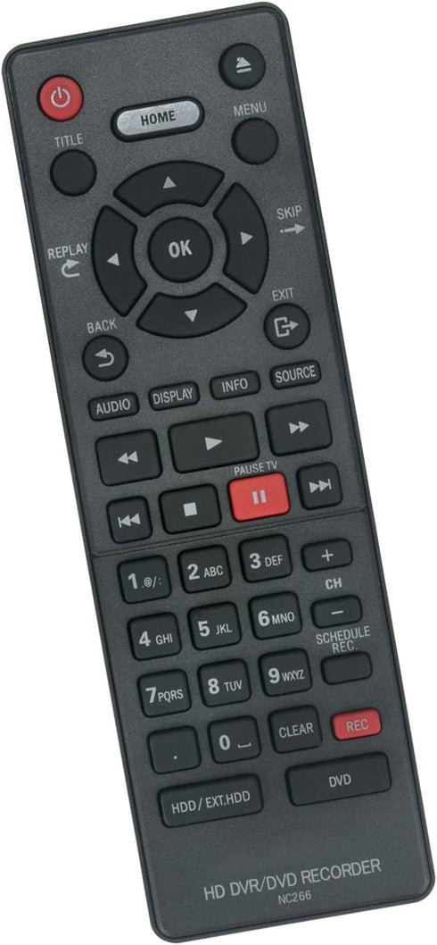 New Remote Control NC266 NC266UH Compatible with Magnavox DVR DVD Recorder MDR865H/F7 MDR867H/F7 MDR865H MDR867H MDR868H MDR868H/F7...