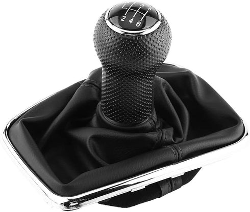 Shift Knob 6 Speed for Bora for GOLF MK4 1998-2007,Car Gear Shift Knob Stick Gaiter Boot Frame,Plastic&Synthetic Leather Material...