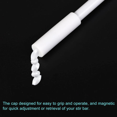 MECCANIXITY Magnetic Stir Bar Retriever 250mm(9.84 inch) Length PTFE Coating White...