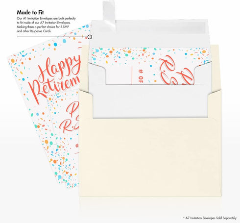 LUXPaper 4Bar A1 Invitation Envelopes | Peel & Press | 3 5/8" x 5 1/8" | White | 24lb. Text | 50 Qty...