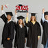 2025 Graduation Party Decorations Wooden Sign Red Class of 2025 Photo Booth Props 2025 Graduation Picture Props for 2025 Graduation Party Supplies...