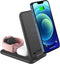 Wireless Charger, 3 in 1 Qi-Certified Folding Fast Wireless Charging Station for iPhone 14/13/12/11/X/XR/Xs Max, Apple Watch Series and Airpods, C...