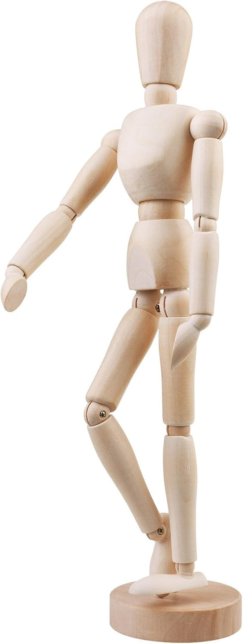 Cosmos 12" Wooden Articulated Figure Manikin Articulated Mannequin Artist Drawing Mannequin Model for Drawing Sketching Painting, with Stand/Base...