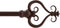 Kenney KN65407 Serena Large Plastic Heart Scroll End Standard Decorative Window Curtain Rod, 48-84" Adjustable Length, Chocolate Finish, 5/8" Diam...