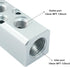 2 Way Pneumatic Manifold Air Distribution Block, G1/2 Supply Port, G1/4-Inch Output Port, Pneumatic Air Compressor Manifold Fitting...