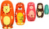 Maxshop Nesting Dolls for Kids - Russian Wooden Stacking Nested Set 5 Pieces Handmade Toys for Children Christmas Birthday Rome Decoration Hallowe...