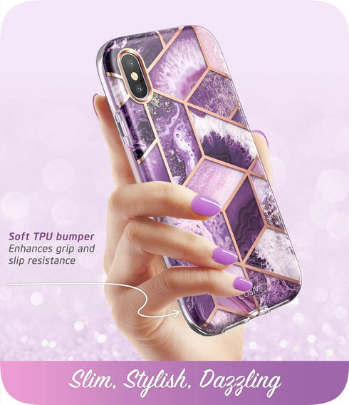 i-Blason Cosmo Series Designed for iPhone Xs Max Case 2018 Release, Full-Body Bumper Case with Built-in Screen Protector, 6.5"-Ameth...