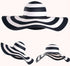 Womens Sun Straw Hat Wide Brim Sun Hat Sun Protection Straw Hat UV Foldable Roll Up Floppy Beach Cap Black and White...