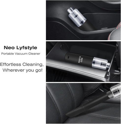Neo Clean – Unleash The Power of Portable Cleaning. A car Vacuum, Handheld Vacuum, and Mini Vacuum All in one. A Cordless Rechargeable Vacuum Wond...