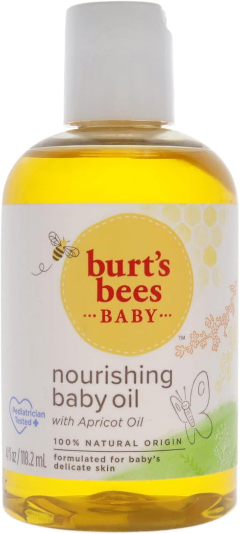 Burt's Bees Baby Nourishing Baby Oil, 100% Natural Origin Baby Skin Care, 4 Ounce Bottle...