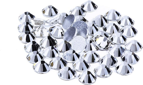 Flat Back Rhinestones ss10 2880 pcs 20 Gross, Non hotfix Rhinestone Clear Crystal Glitter gems, Bing Glass Glue fix Stone for Nail Art Clothes,Sho...