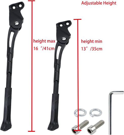 Bike Kickstand for 27-32" Bike Adjustable Bicycle Kickstand Aluminum Alloy Kickstand Non-Slip Adult Bike Mountain Bike...