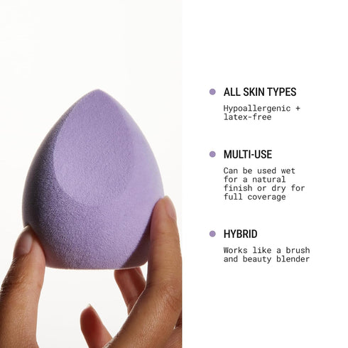 JUNO & Co. Microfiber Makeup Sponge, Dual Layer Technology for Full Coverage Flawless Makeup Blender for Foundation, Powder and Cream (Lavender St...