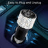 Otostar Dual USB Car Charger, 4.8A Output, Bling Crystal Diamond Car Decorations Accessories Fast Charging Adapter for iPhones Android iOS, Samsun...