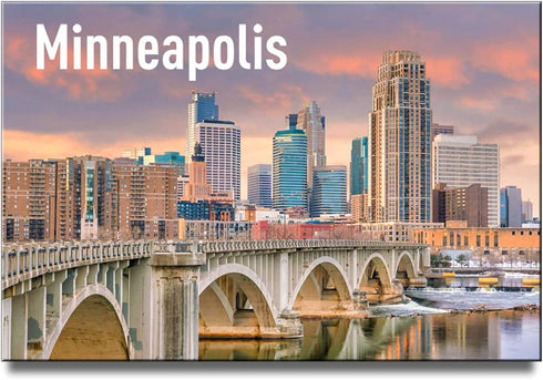 Minneapolis Fridge Magnet Minnesota Travel Souvenir Third Avenue Bridge......