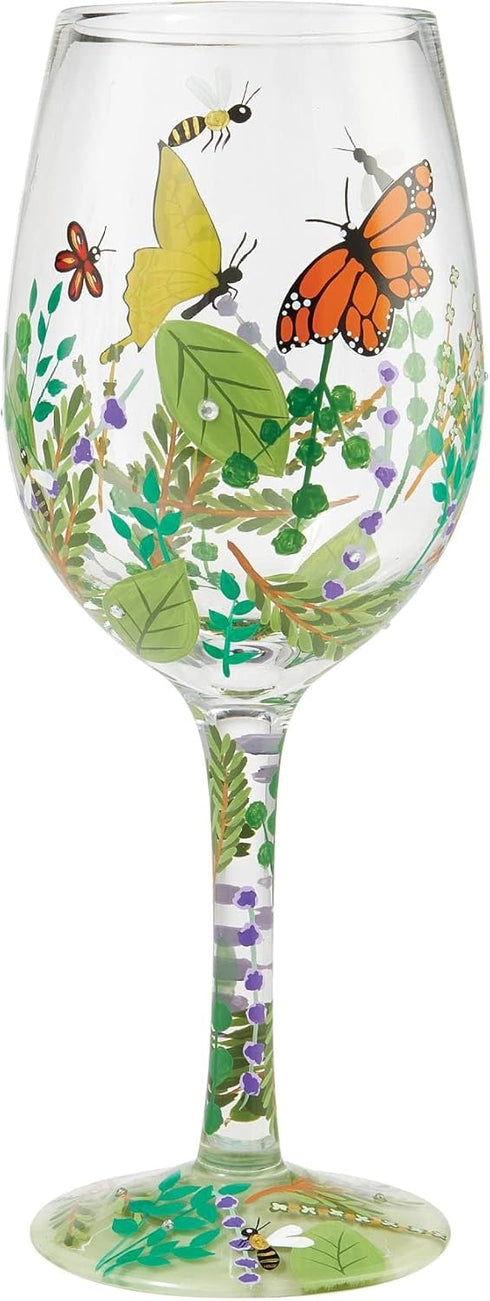 Enesco Designs by Lolita Organica Artisan Wine Glass, 15 Ounce, Multicolor,6007475...