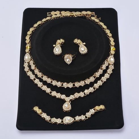 Giffor 4PCS PACK Jewellery 14K Gold Filled Bridesmaid Jewelry Set Necklace And Earrings Set (A)...