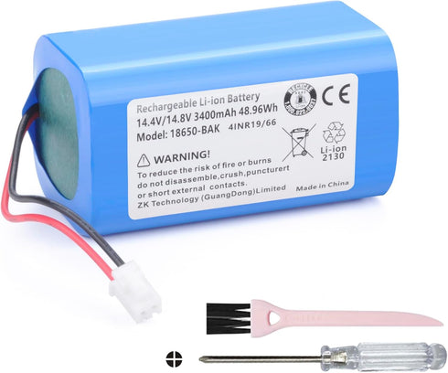 3200mAh RVBAT850 Battery Replacement Compatible for Shark Ion R75, RV761, RV850C, RV1000S, RV851WV, RV871, RV1100VL, RV101AE, UR1000SR, RV700_N, R...