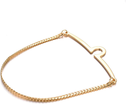 Yoursfs Tie Clip Chain 18K Gold Plated Single Loop Tie Chain Sets for Men Best Gift Personalized...