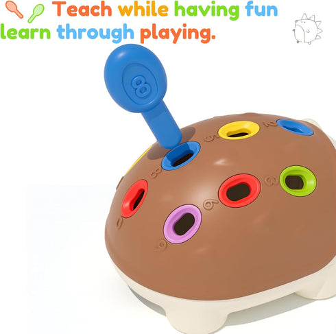 Learning Toys for Toddler aged 18M+, Fine Motor and Sensory Hedgehog Toys for Baby Ages 18+ Months, Montessori Hedgehog Toys, Early Educational To...