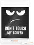 kwmobile Computer Monitor Cover Compatible with 34-35" Monitor - Don't Touch My Screen White/Black...