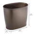 IDesign Oval Plastic Trash Can for Bath, Bedroom, Office - The Kent Collection – 12" x 8" x 10", Bronze...