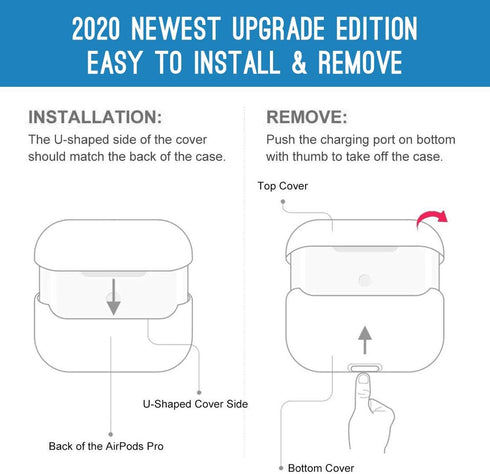 valkit Compatible Airpods Pro Case Cover, Clear Airpod Pro Soft TPU Protective Case 2019 with Keychain Shockproof Cover for Apple Airpods Pro Char...