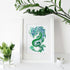 Dragon Stencil 11.7×8.3inch Large Water Dragon Stencils for Painting with Paint brush Reusable Chinese Dragon Drawing Template for DIY Craft Furni...