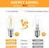 25 Pack LED C7 Light Bulbs - Clear Glass LED E12 LED Night Light Bulbs, 0.6W Equivalent to 7W, for Candles Chandeliers Replacement Bulbs & Christm...