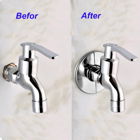 Wall Split Flange Stainless Steel split Escutcheon Plate Self-Adhesive Plumbing Cover Plates Round for 22mm Diameter Pipe...