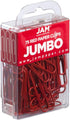JAM PAPER Colorful Jumbo Paper Clips - Large 2 Inch - Red Paperclips - 75/Pack...
