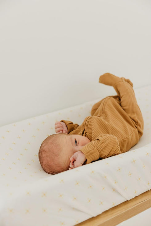 Premium Knit Changing Pad Cover by Copper Pearl: Soft, Stylish, and Universal Fit for All Standard Diaper Changing Pads, Trendy Design Changing Pa...