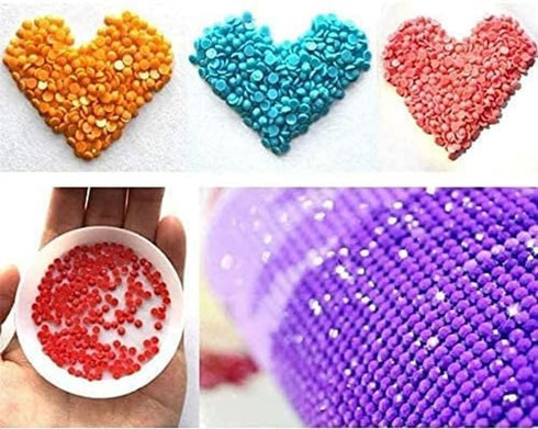 Adult Digital Painting DIY 5D Diamond Painting by Number Kits Lovely Dog Round Full Drill Embroidery Cross Stitch Arts Craft Canvas Supply for Hom...