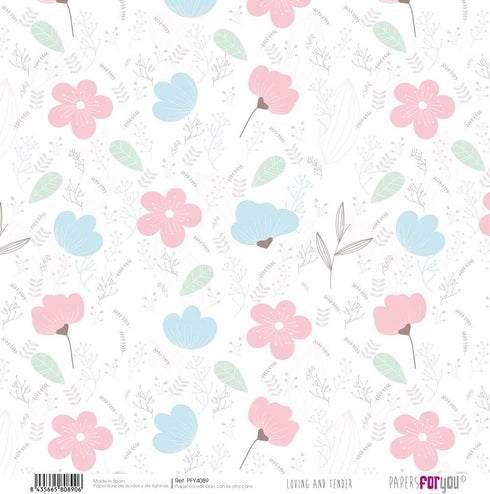 Papers For You - Scrapbooking and Craft Paper Kit | "Loving and Tender" Collection | Includes 10 Double Sided Papers with Different Designs | Size...