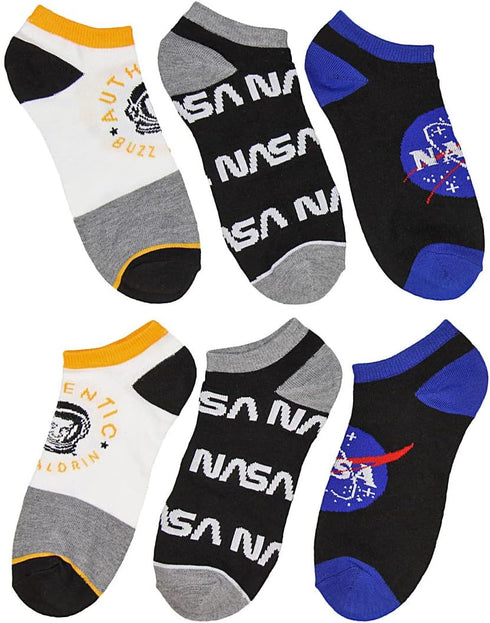 Buzz Aldrin NASA Themed No-Show Ankle Socks 5 Pair Set...