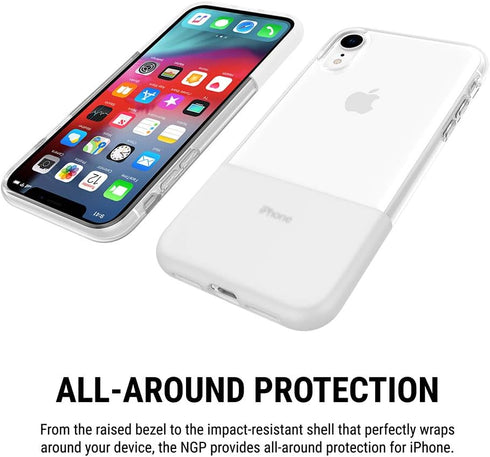 Incipio NGP Translucent Case for iPhone iPhone XR (6.1") with Flexible Shock-Absorbing Drop-Protection - Clear...