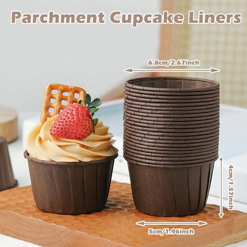 200 PCS Cupcake Liners Muffin Standard Size, Baking Cups Greaseproof Wrappers Paper Cupcake Holders for Wedding Birthday Party Baby Showers Bakery...
