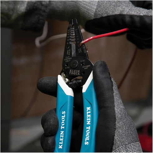 Klein Tools K11095 Klein-Kurve Wire Stripper and Cutter, for 8-18 AWG Solid and 10-20 AWG Stranded Wire...