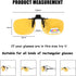 FONHCOO Clip-on Night Driving Sunglasses 2 Pack Night Vision Glasses Lens over Prescription Glasses for Women Men (2 × Night Driving Lens)...