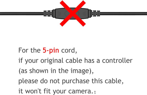 5 Pin Dash Cam Cable,33 Ft 2.5mm Male to 5 Pin Backup Camera Cord,Dash Cam Rear View Camera Ultra Long Cable with Reverse Trigger Wire Fit for Pic...