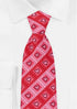 Jacob Alexander Men's Happy Valentine's Day Diagonal Striped Hearts in Squares Pattern Pre-Tied Zipper Neck Tie...