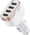 SUNDA 48W/9.6A USB Fast Car Charger, 4-Ports Car Charger Adapter for Apple and Android Smart-Phones, Car Phone Smart Charger Compatible with iPhon...