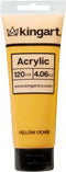 KINGART 503-102 PRO Artist Quality Yellow Ochre Acrylic Paint, 120ml (4.06oz) Single Tube, Highly Pigmented, Yellow Ochre...