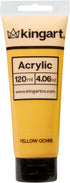 KINGART 503-102 PRO Artist Quality Yellow Ochre Acrylic Paint, 120ml (4.06oz) Single Tube, Highly Pigmented, Yellow Ochre...