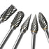 Carving Bits, Tungsten Carbide Burr Set, Double Cut Engraving Bits with 1/8 inch Shank, Rotary Tool Accessories for Woodworking, Drilling Metal, a...