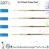 ZEM Brush Golden Synthetic Long Script Liners Artist Paint Brushes Sizes 20/0, 10/0, 5/0, 0...