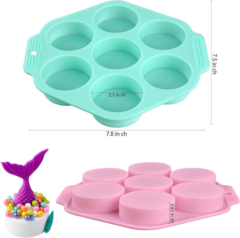 Actvty Round Chocolate Covered Cookie Molds, 3 Pcs Cylinder Chocolate Candy Silicone Molds, Perfect for Chocolate Covered Oreos, Candy, Cakes, Jel...